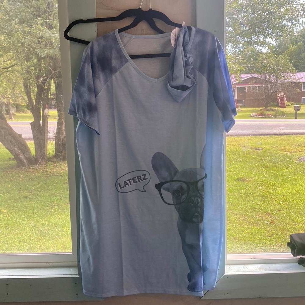 Sleep shirt and headband